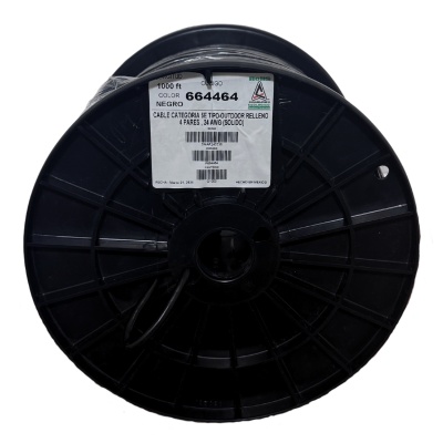 Cable UTP Cat.5e Polietileno negro outdoor con gel